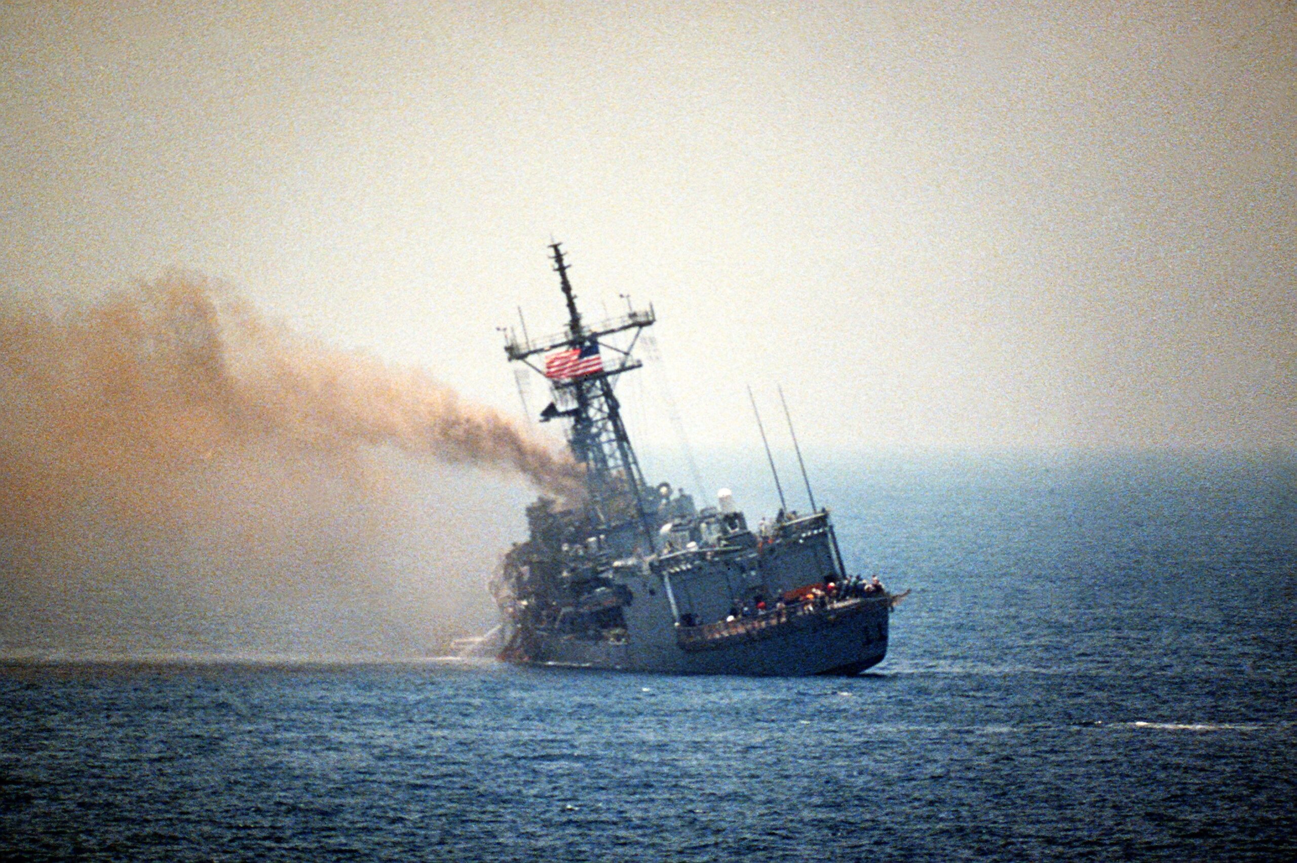 USS Stark hit by Exocet