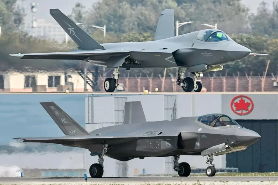 Chinese J-35 Top and US F-35 Bottom