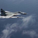 A German MiG-29 Fulcrum from the 73rd Fighter Wing fired an AA-10 Alamo missile at a QF-4 drone during live-fire training.