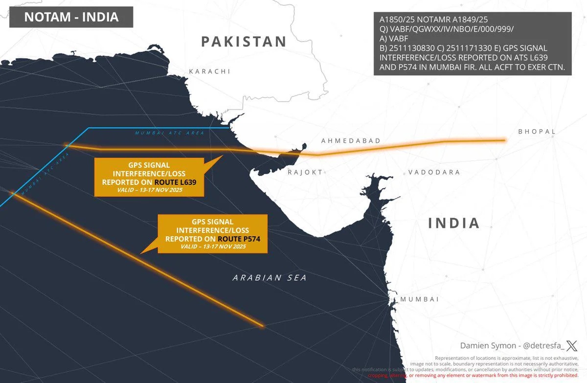 India GPS NOTAM — South Asian Electromagnetic battle begins