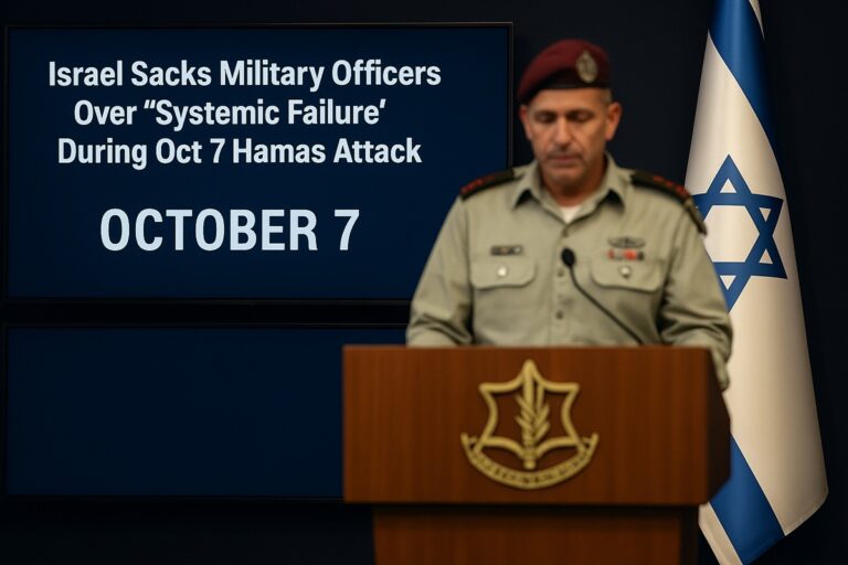 Israel Sacks Officers over Oct 7 Failure