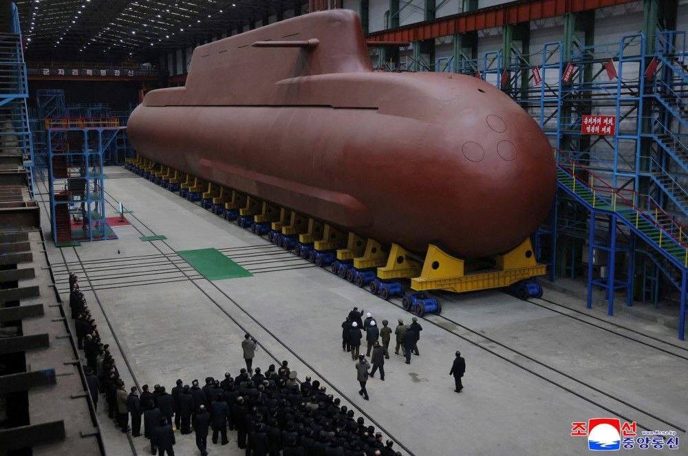 Kim Jong Un Visits 8,700-Ton Nuclear Missile Submarine | Courtesy KCNA