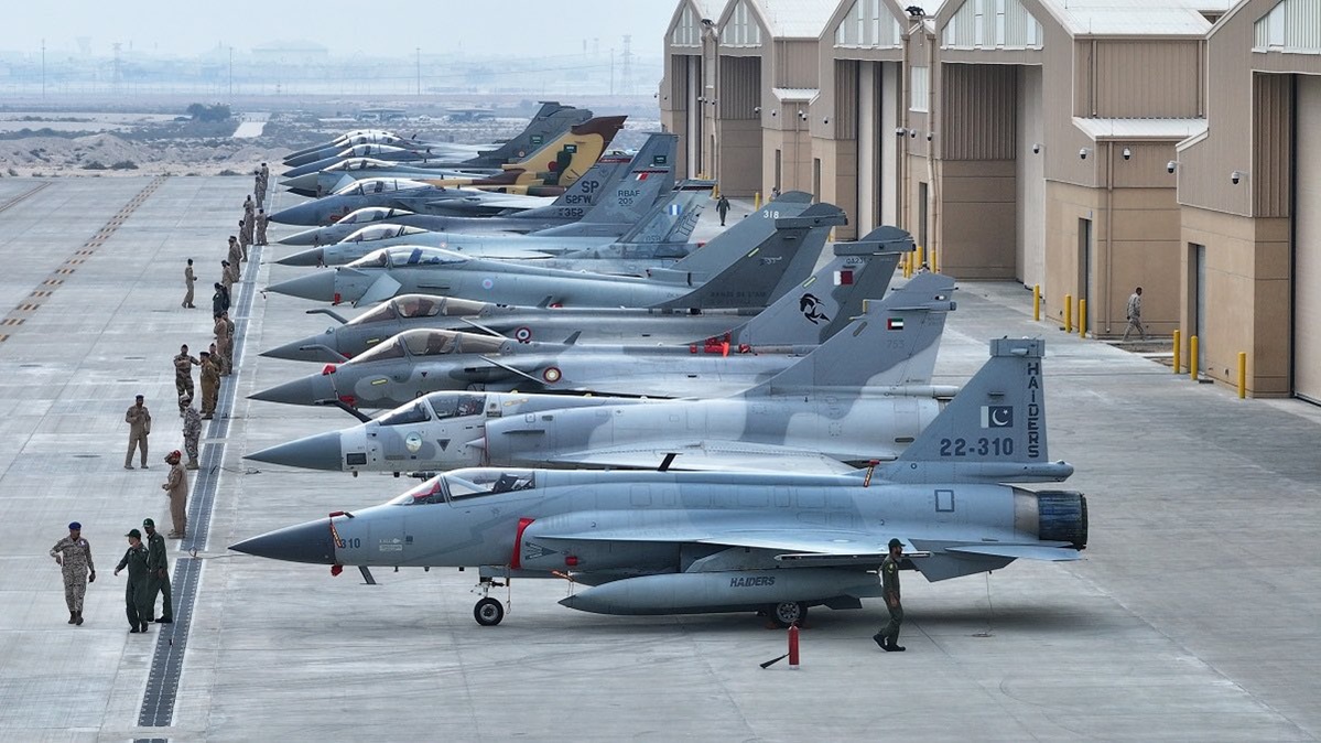 Pakistan-Saudi JF-17 Loan Swap Talks | All participating aircraft types on the ground at King Abdulaziz Air Base in Saudi Arabia. (Image credit: French Joint Staff)