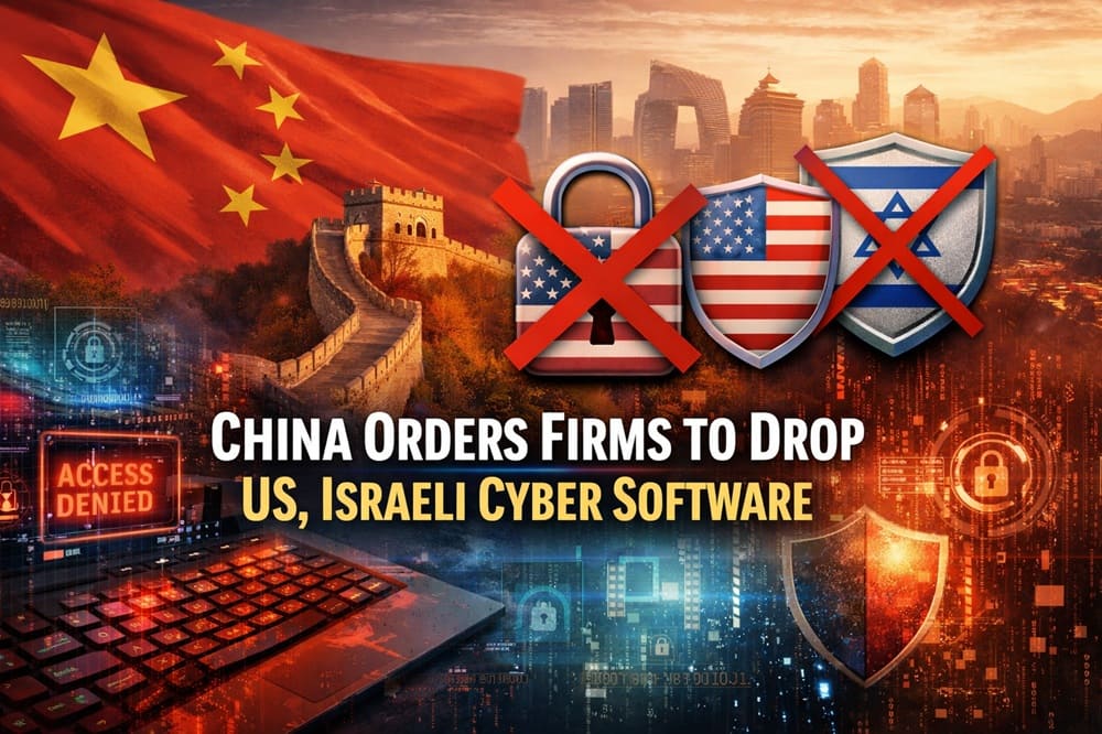China orders firms to drop US, Israeli cyber software