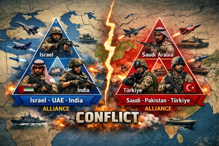 Israel–UAE–India vs a Saudi–Pakistan–Türkiye Triangle