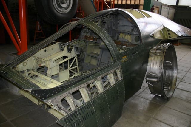 This is an escape capsule from an F-111 that was shot down over North Vietnam. The USAF lost 6 of these aircraft during the Vietnam.