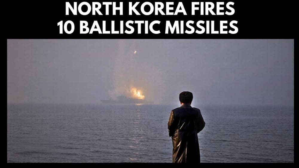 North Korea Fires 10 Ballistic Missiles toward the Sea of Japan