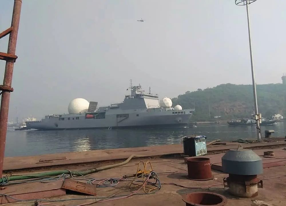 INS Dhruv Tracks Pakistan Missile Test at Sea