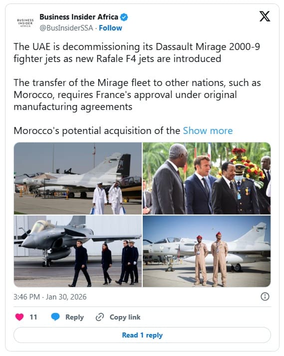 UAE Mirage Delay Hits Morocco’s Air Power Plans