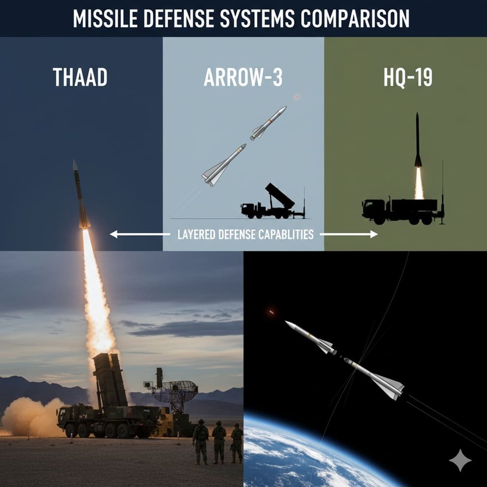 THAAD vs Arrow-3 vs HQ-19 vs S-500: Limits