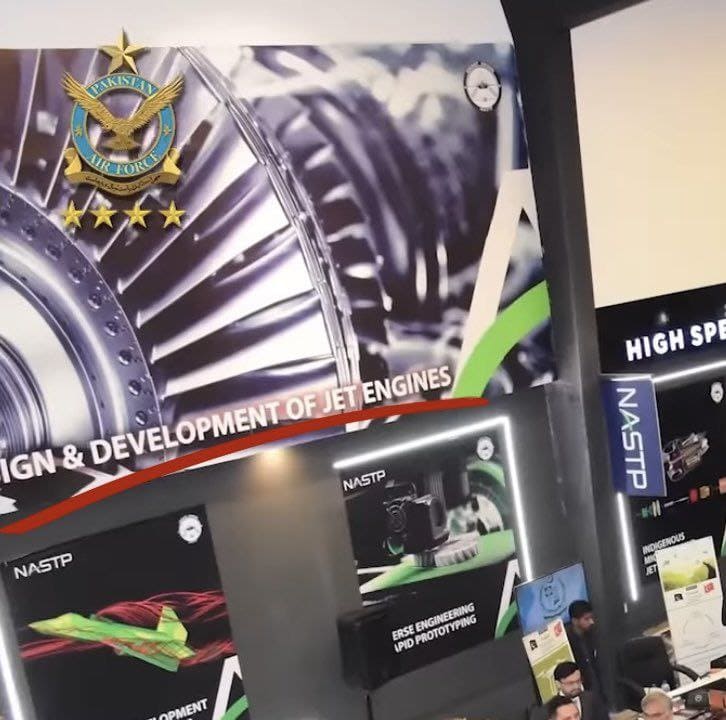 This is an exhibition of Pakistan Air Force (PAF) and its National Aerospace Science and Technology Park (NASTP) initiative.
