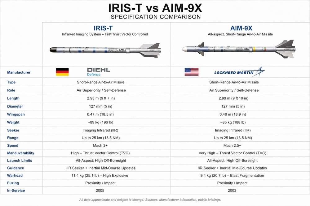 IRIS-T vs AIM-9X