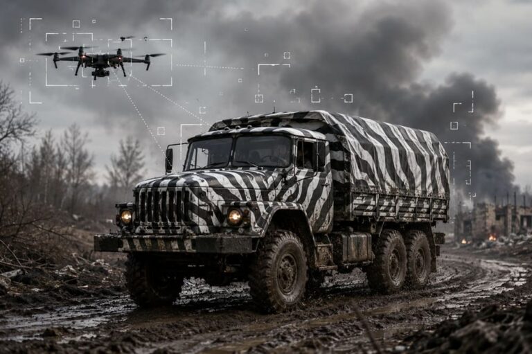 Russia Zebra Camouflage vs AI Kamikaze Drones