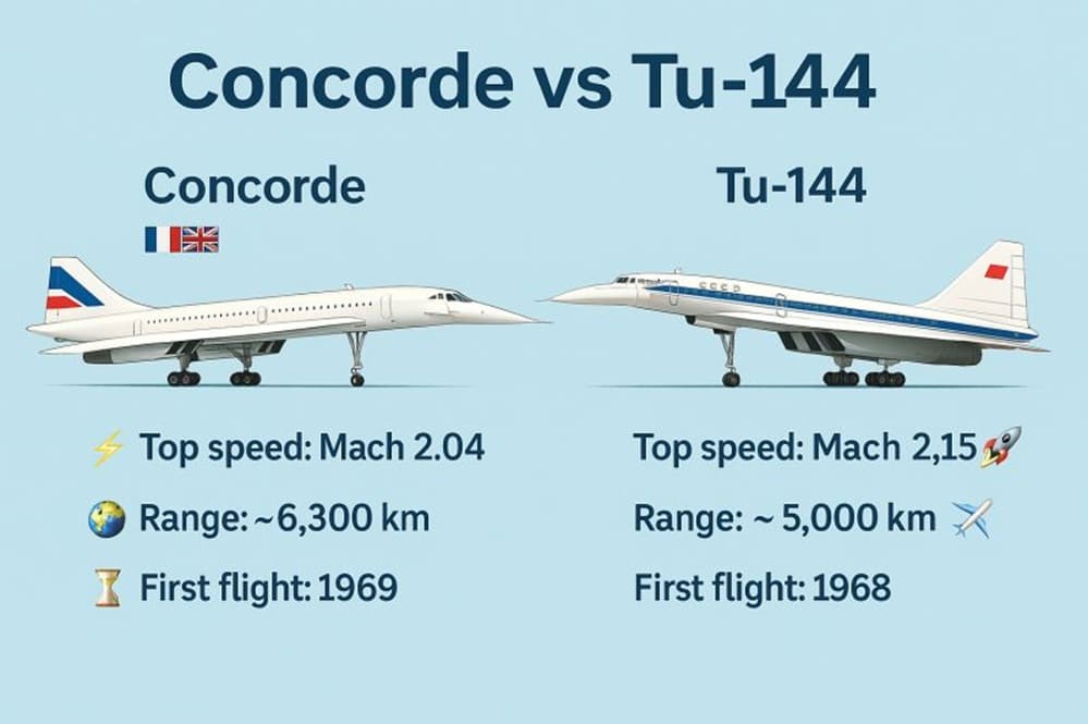 Concorde vs Tu-144 — Cold War Rival Supersonic Icons