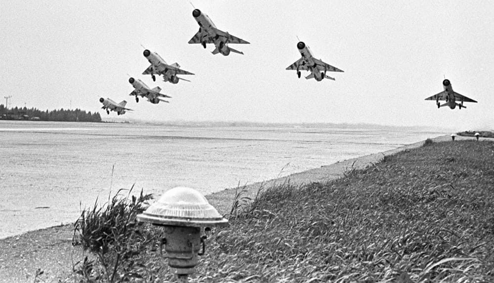 Egyptian Airforce MiG-21MF piloted by the Soviets
